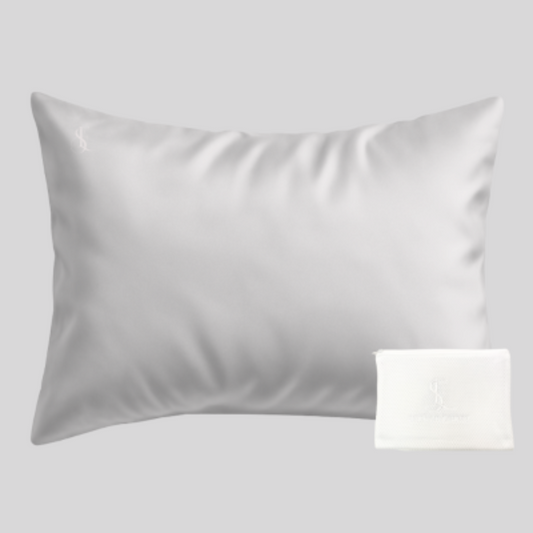 100%Mulberry Silk Pillow Cover- One Size Fits All (White)
